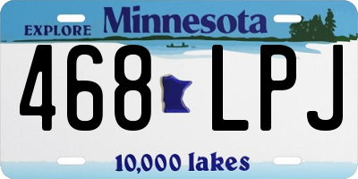 MN license plate 468LPJ