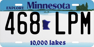 MN license plate 468LPM