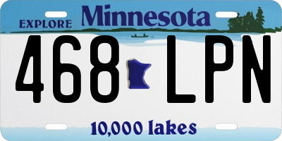 MN license plate 468LPN