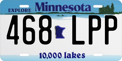 MN license plate 468LPP