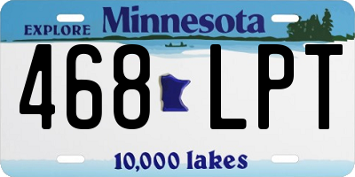 MN license plate 468LPT