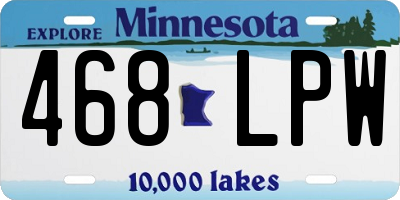 MN license plate 468LPW