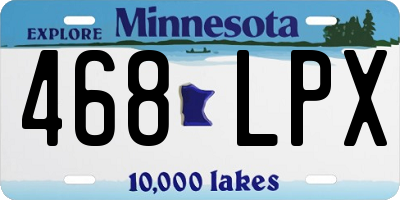 MN license plate 468LPX
