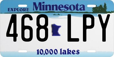 MN license plate 468LPY