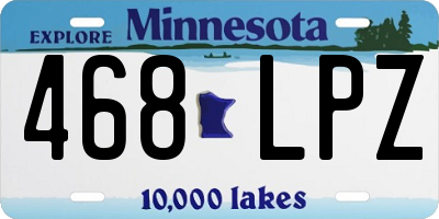 MN license plate 468LPZ