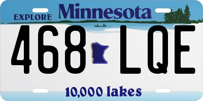 MN license plate 468LQE