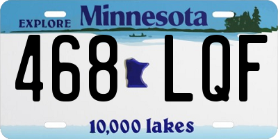 MN license plate 468LQF
