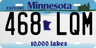 MN license plate 468LQM