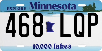 MN license plate 468LQP