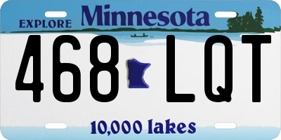 MN license plate 468LQT