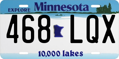 MN license plate 468LQX