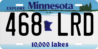 MN license plate 468LRD
