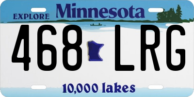 MN license plate 468LRG