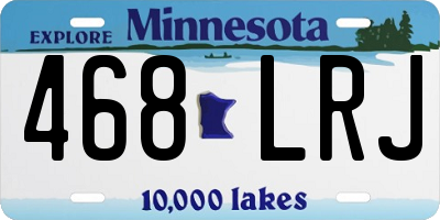 MN license plate 468LRJ