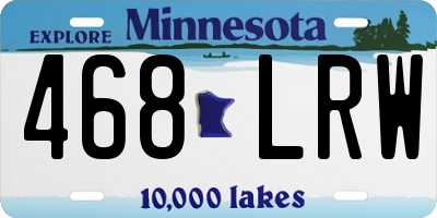 MN license plate 468LRW