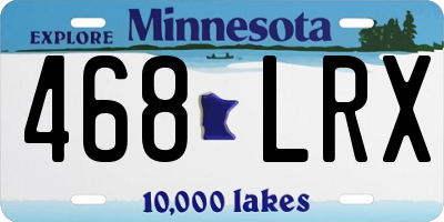 MN license plate 468LRX