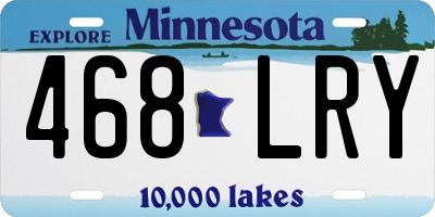 MN license plate 468LRY