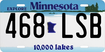 MN license plate 468LSB