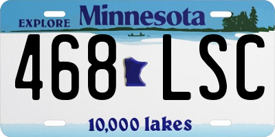 MN license plate 468LSC