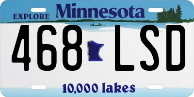MN license plate 468LSD