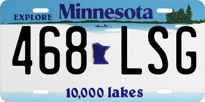 MN license plate 468LSG
