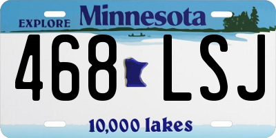 MN license plate 468LSJ