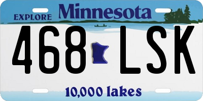 MN license plate 468LSK