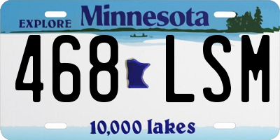 MN license plate 468LSM