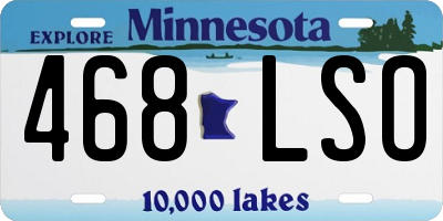 MN license plate 468LSO