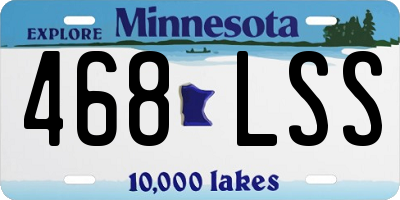 MN license plate 468LSS