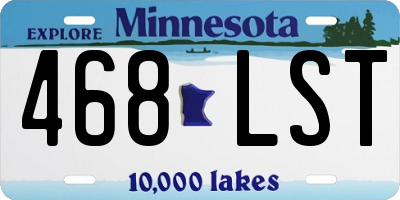 MN license plate 468LST