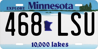 MN license plate 468LSU