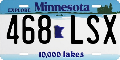 MN license plate 468LSX