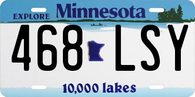 MN license plate 468LSY