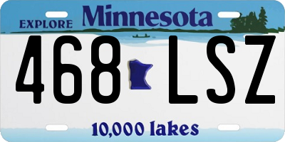 MN license plate 468LSZ