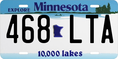 MN license plate 468LTA