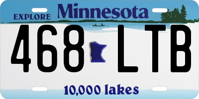 MN license plate 468LTB
