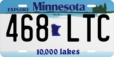 MN license plate 468LTC