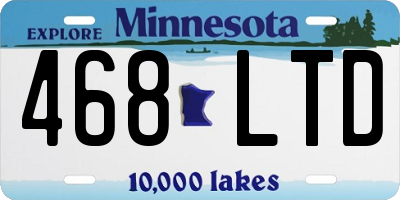 MN license plate 468LTD