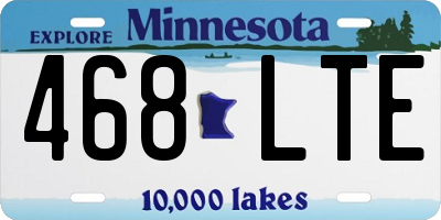 MN license plate 468LTE