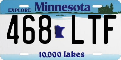 MN license plate 468LTF