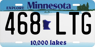MN license plate 468LTG