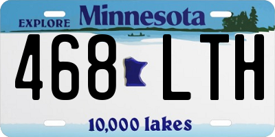 MN license plate 468LTH