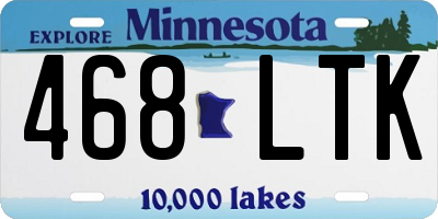 MN license plate 468LTK