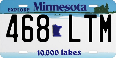 MN license plate 468LTM