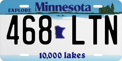 MN license plate 468LTN