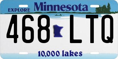 MN license plate 468LTQ