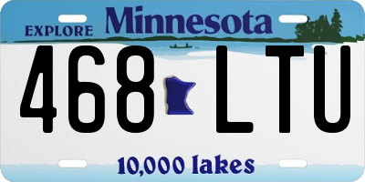 MN license plate 468LTU