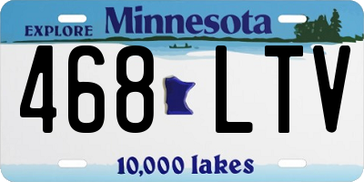 MN license plate 468LTV