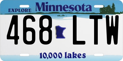 MN license plate 468LTW